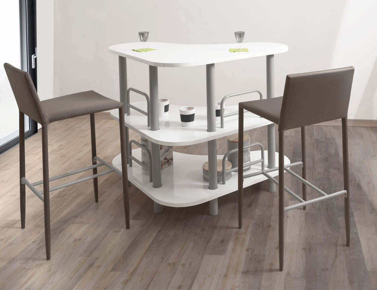 Mueble barra bar de cocina en blanco brillo (3540) | Factory del ... Mueble barra bar de cocina en blanco brillo (3540) | Factory del ...