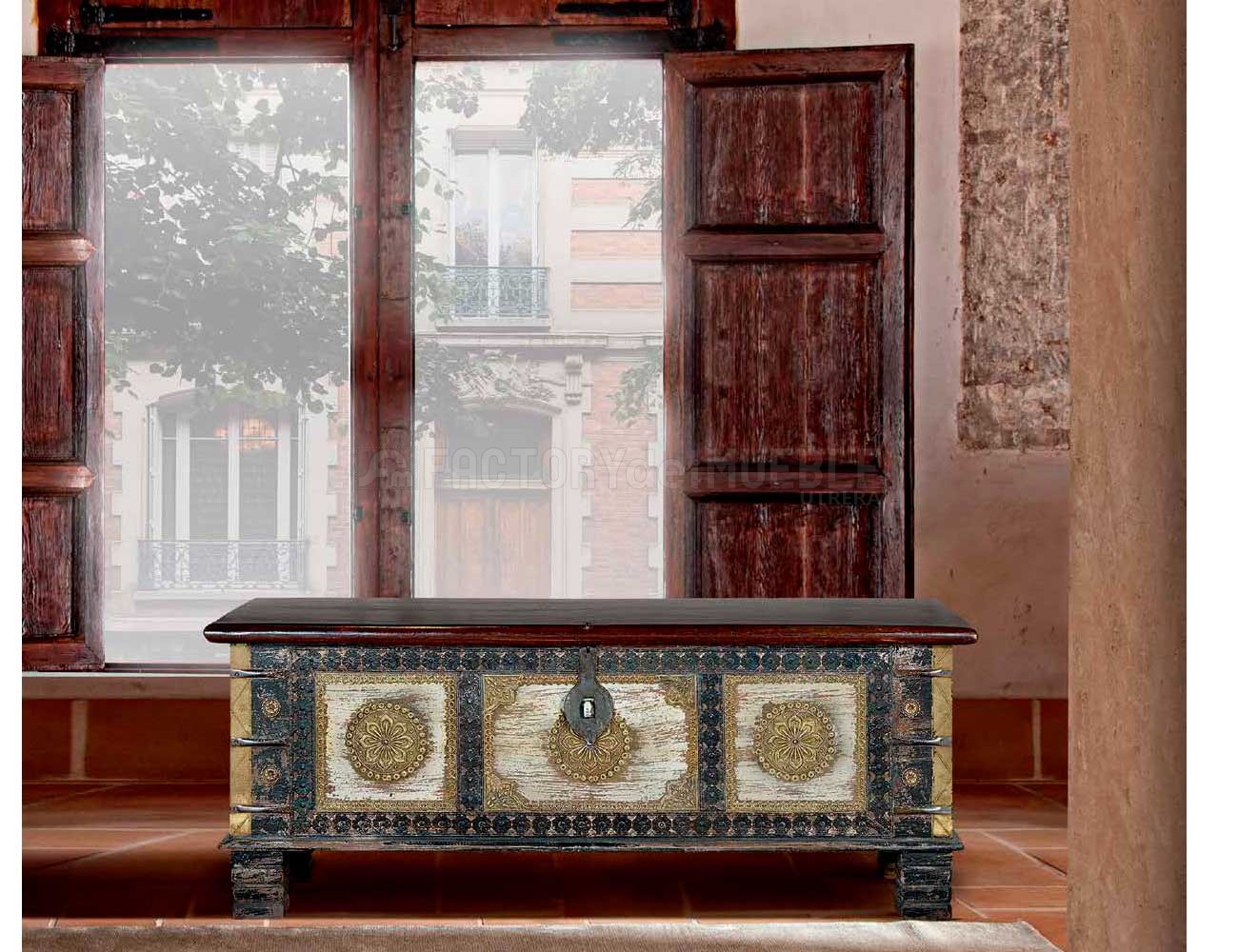 BAÚL MADERA BLANCO, ENVIOS GRATIS, mueble de madera vintage