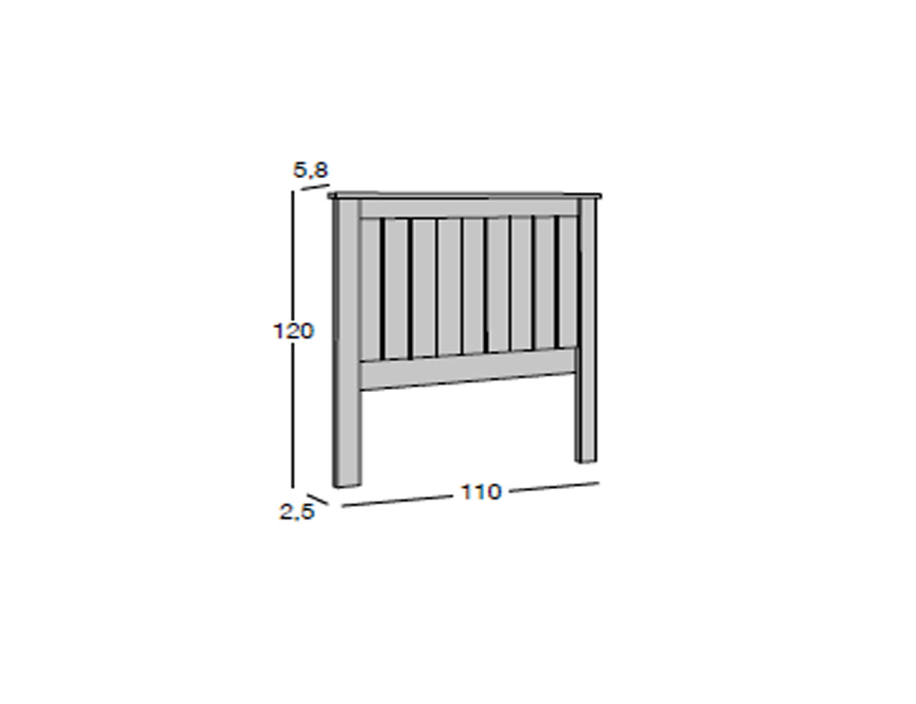 Cabecero 90 y 105 madera