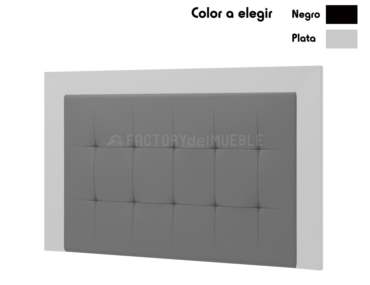 Cabecero capitone blanco