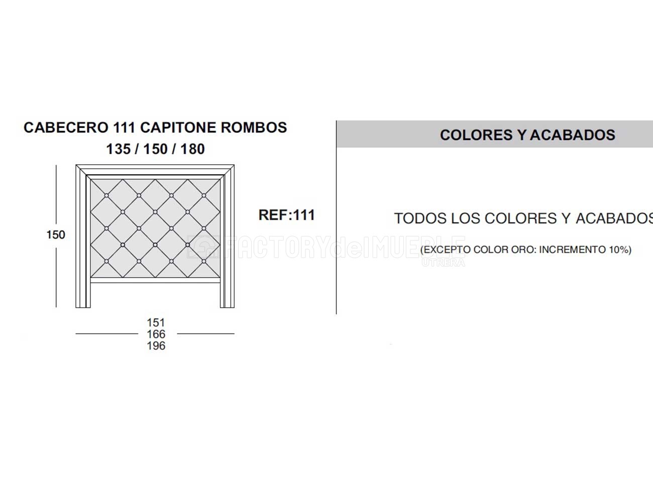 Cabecero capitone rombos ref 111