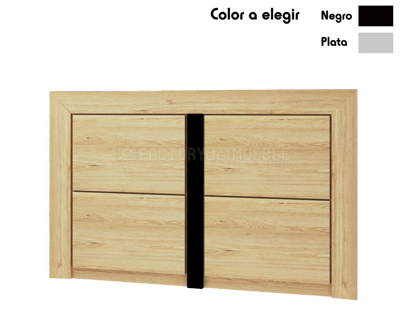 Cabecero cuadros roble