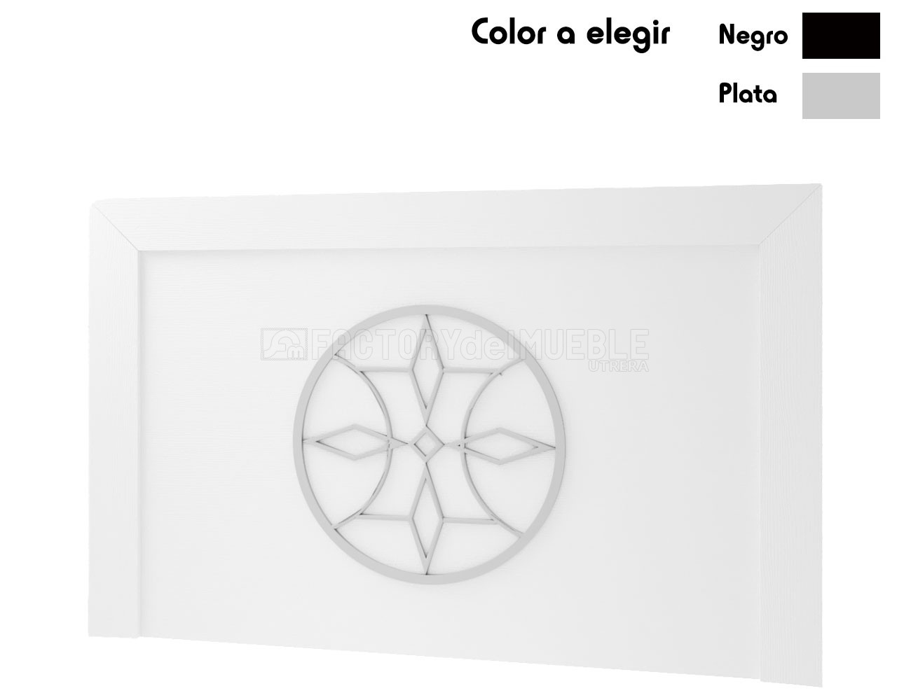 Cabecero roseta blanco