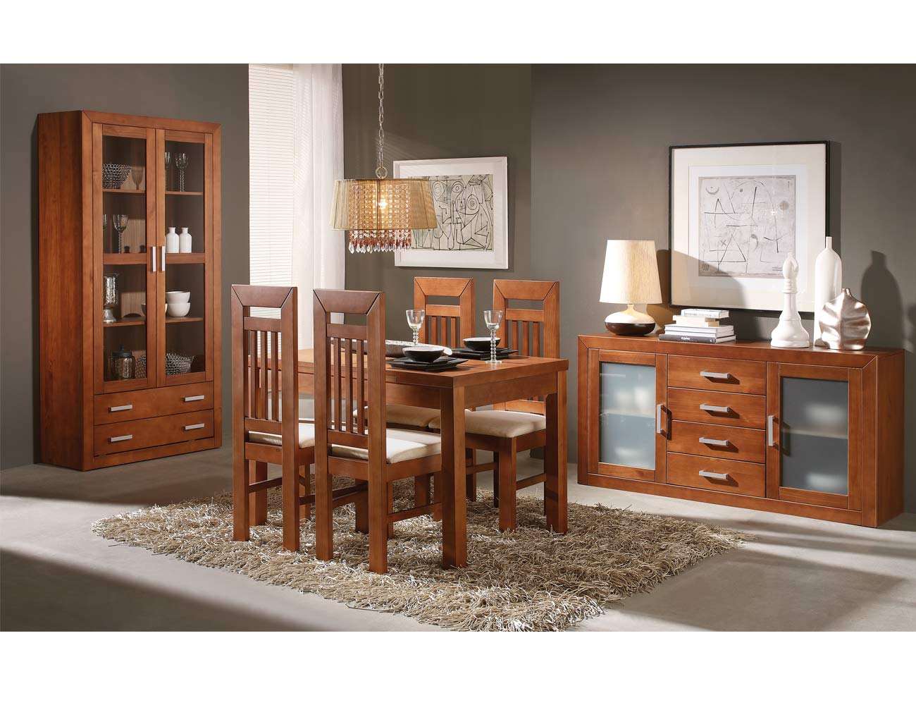 Muebles de salón comedor estilo colonial en madera Armario Aereo Lavanderia ~ Muebles de salón comedor estilo colonial en madera