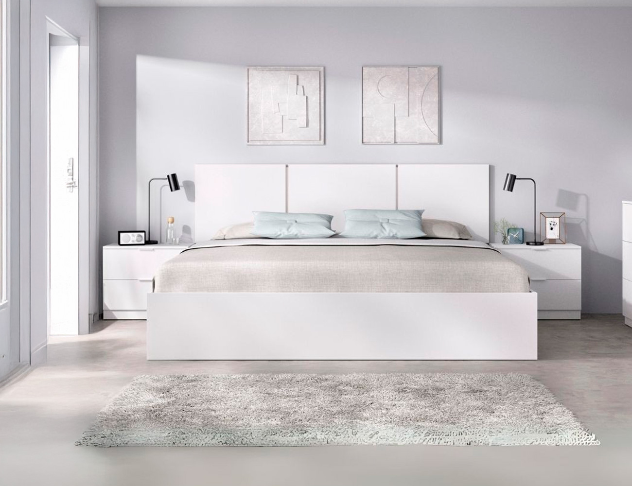 Dormitorio de matrimonio Havana color blanco