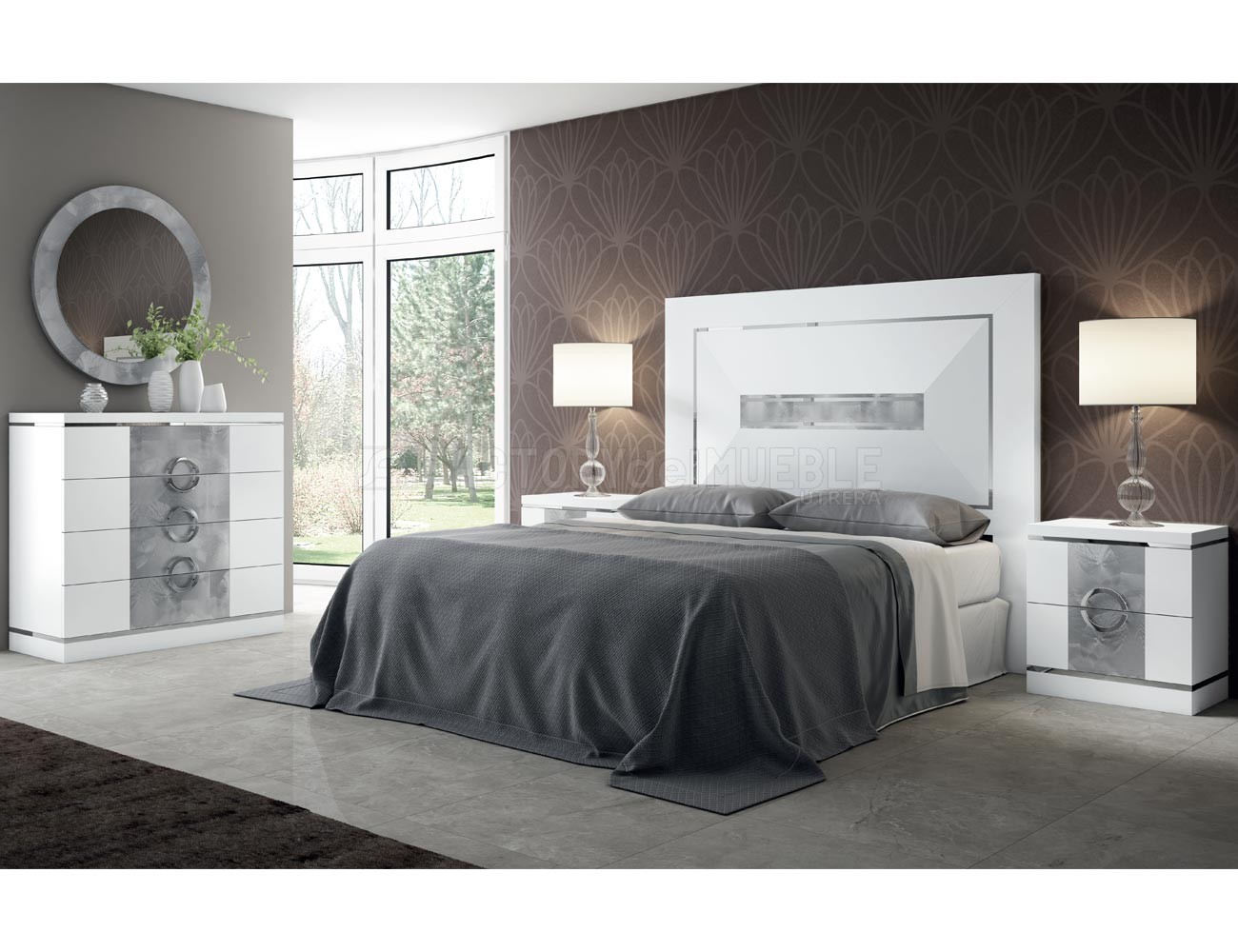 Dormitorio De Matrimonio Aqua En Blanco Con Efecto Hielo 27794 Factory Del Mueble Utrera
