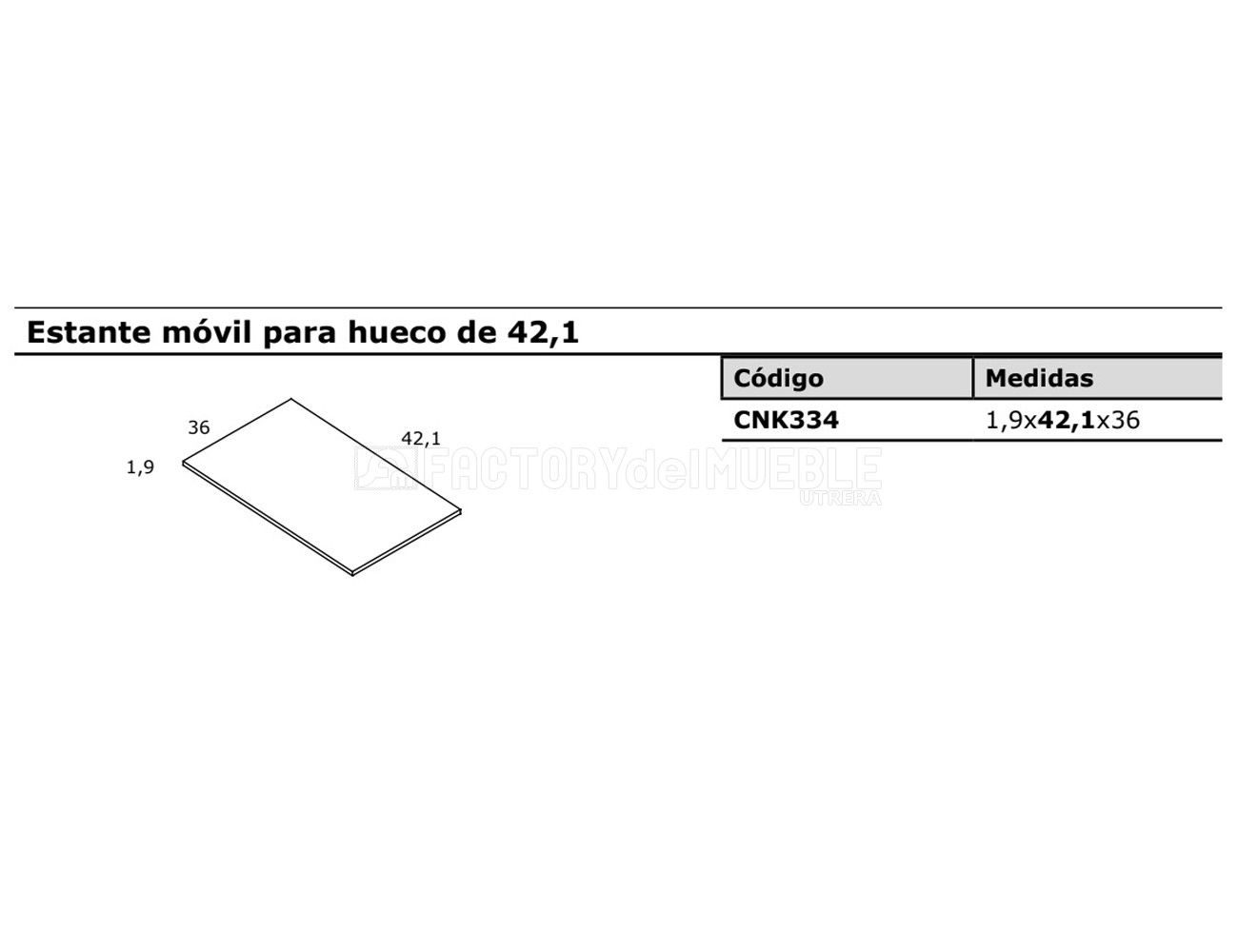 Estante hueco 42