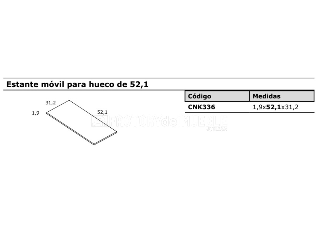 Estante hueco 52