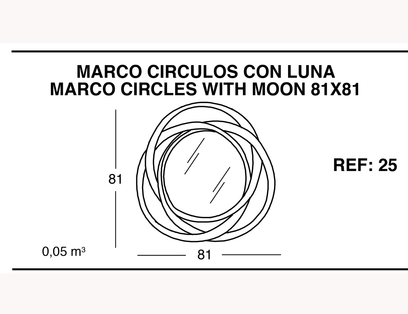 Marco circulos con luna