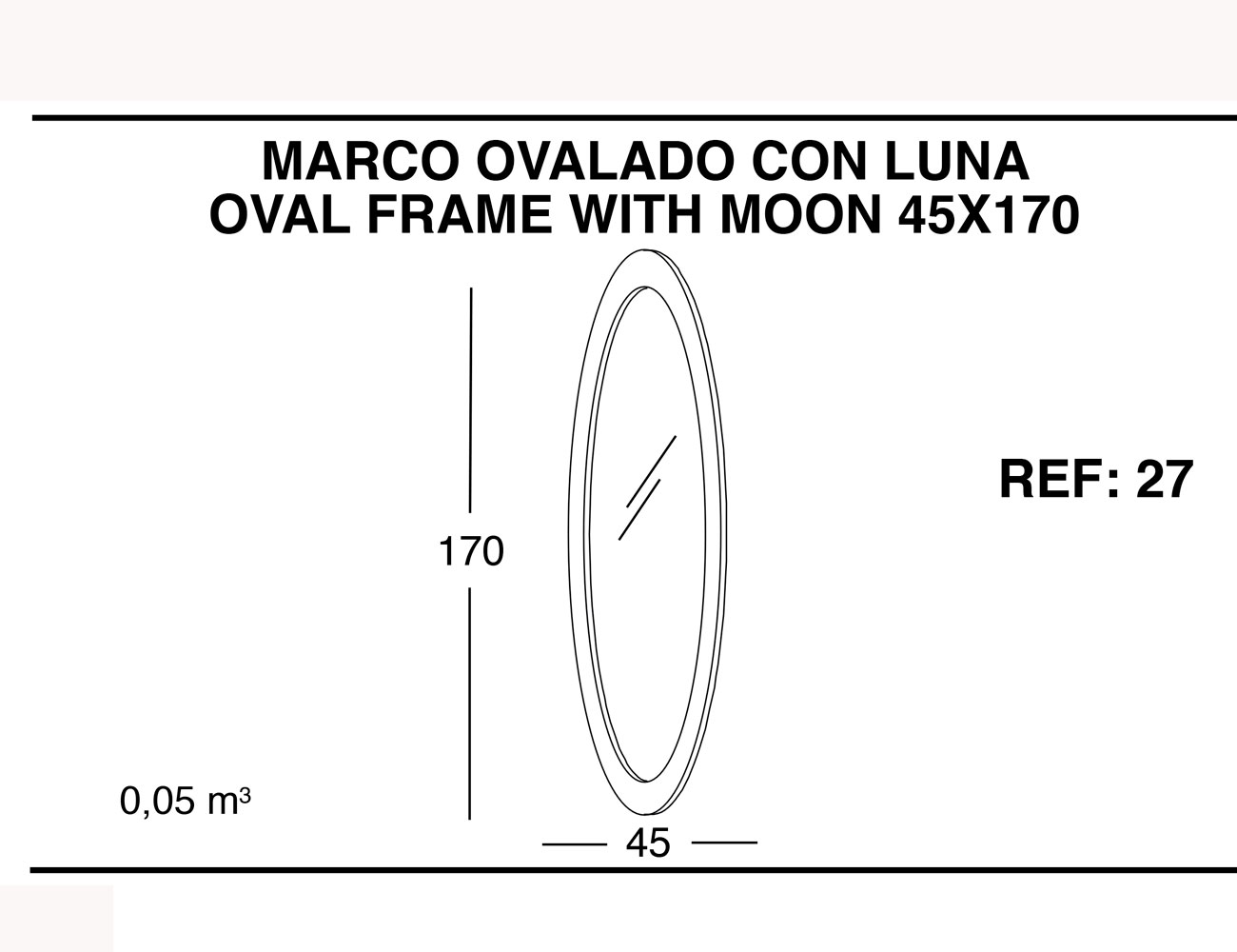 Marco ovalado con luna