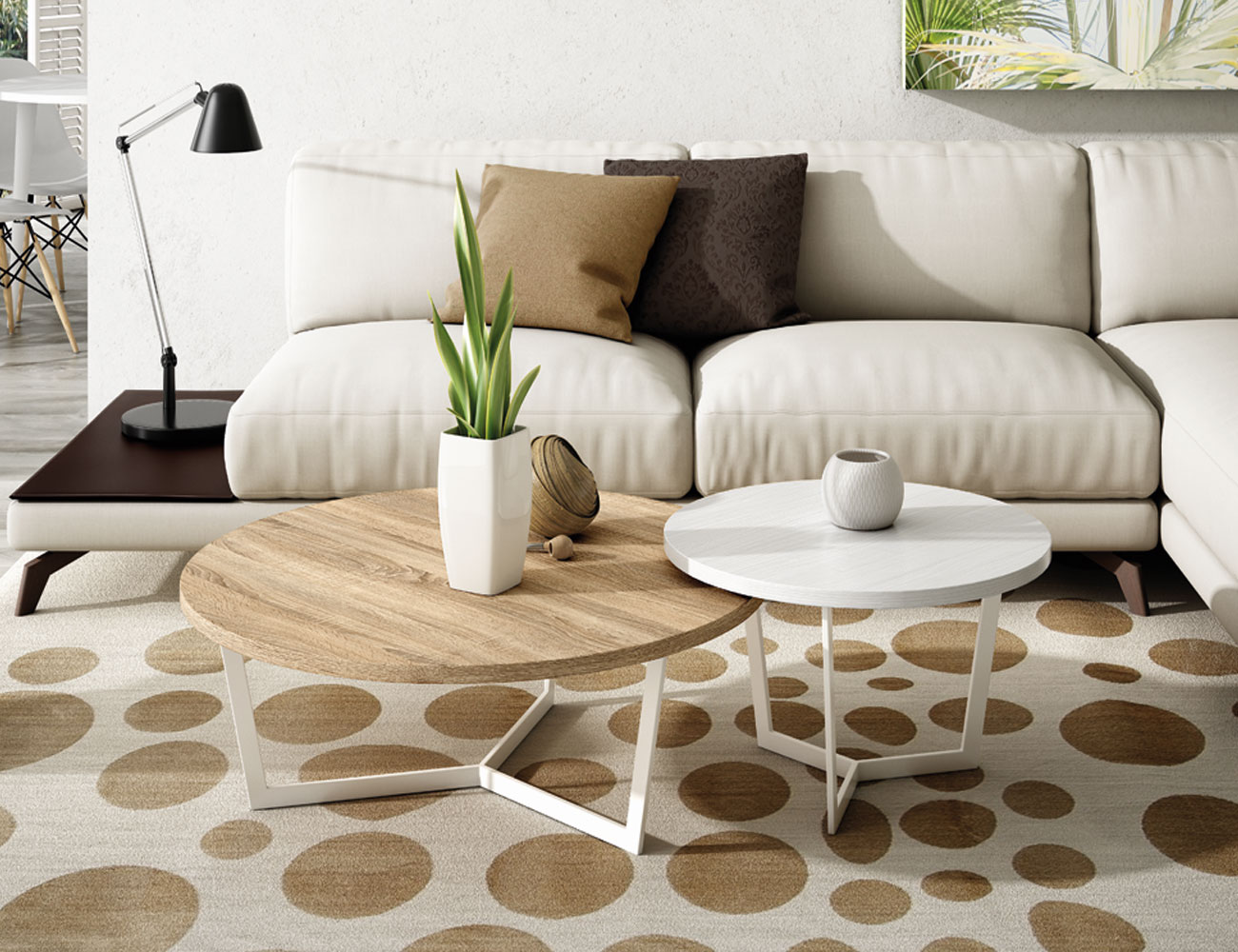 Mesa centro redonda 90x90cm (36767) | Factory del Mueble