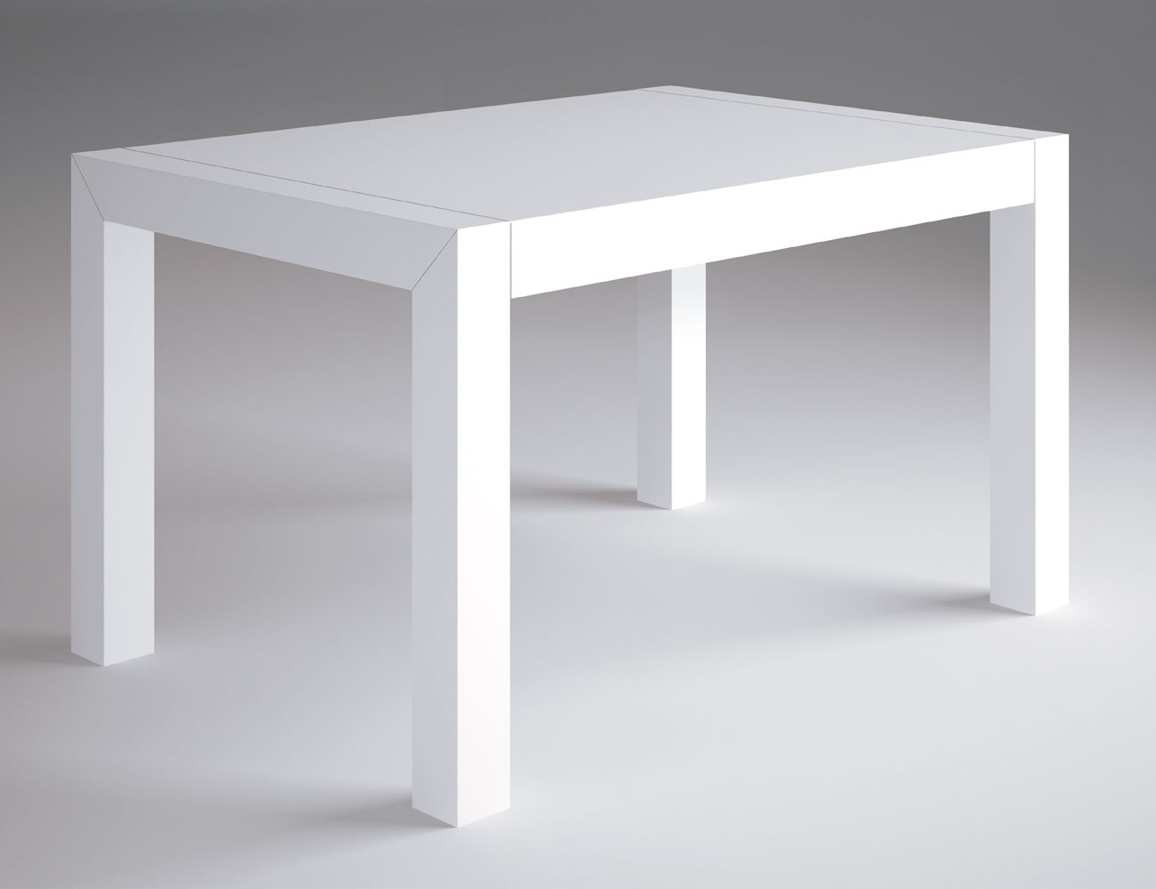 Mesa comedor blanco lacado