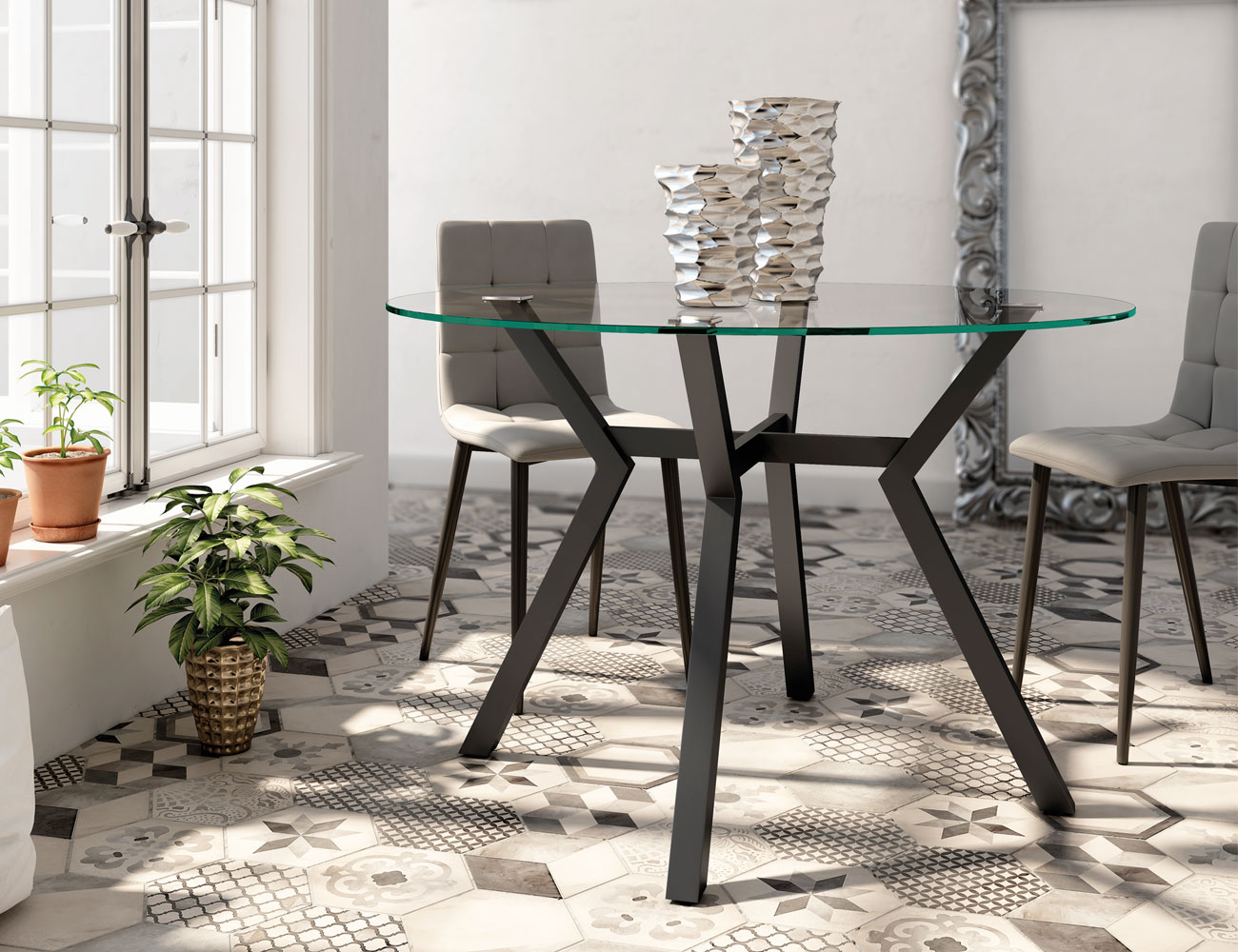 MESA DE COMEDOR PATAS METÁLICAS - Stylo Home