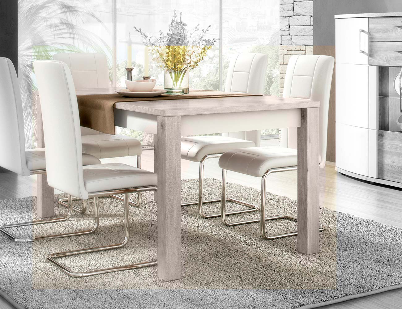 Mesa comedor extensible