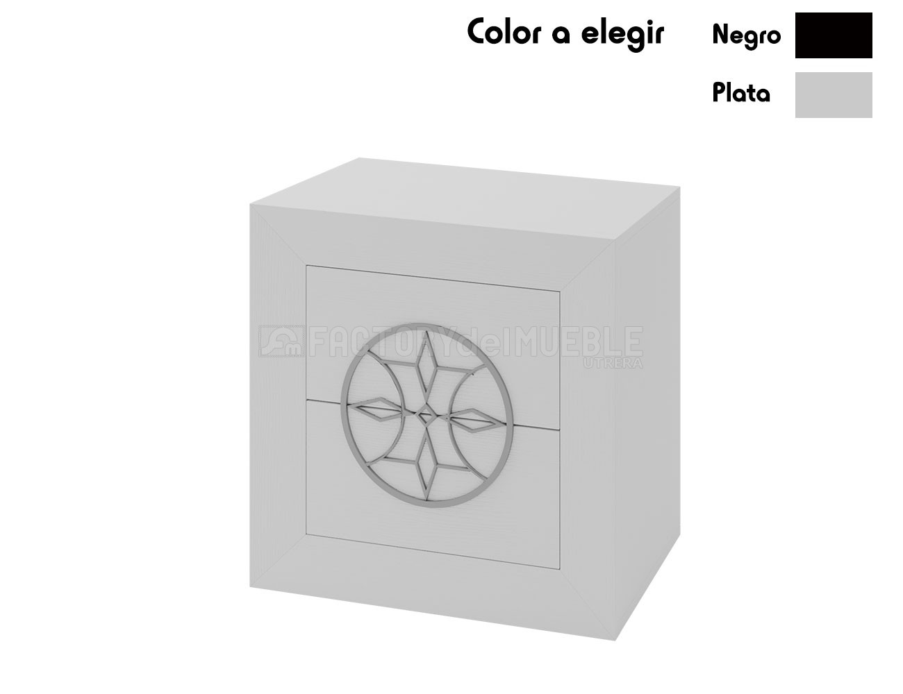 Mesita de noche 2c blanca