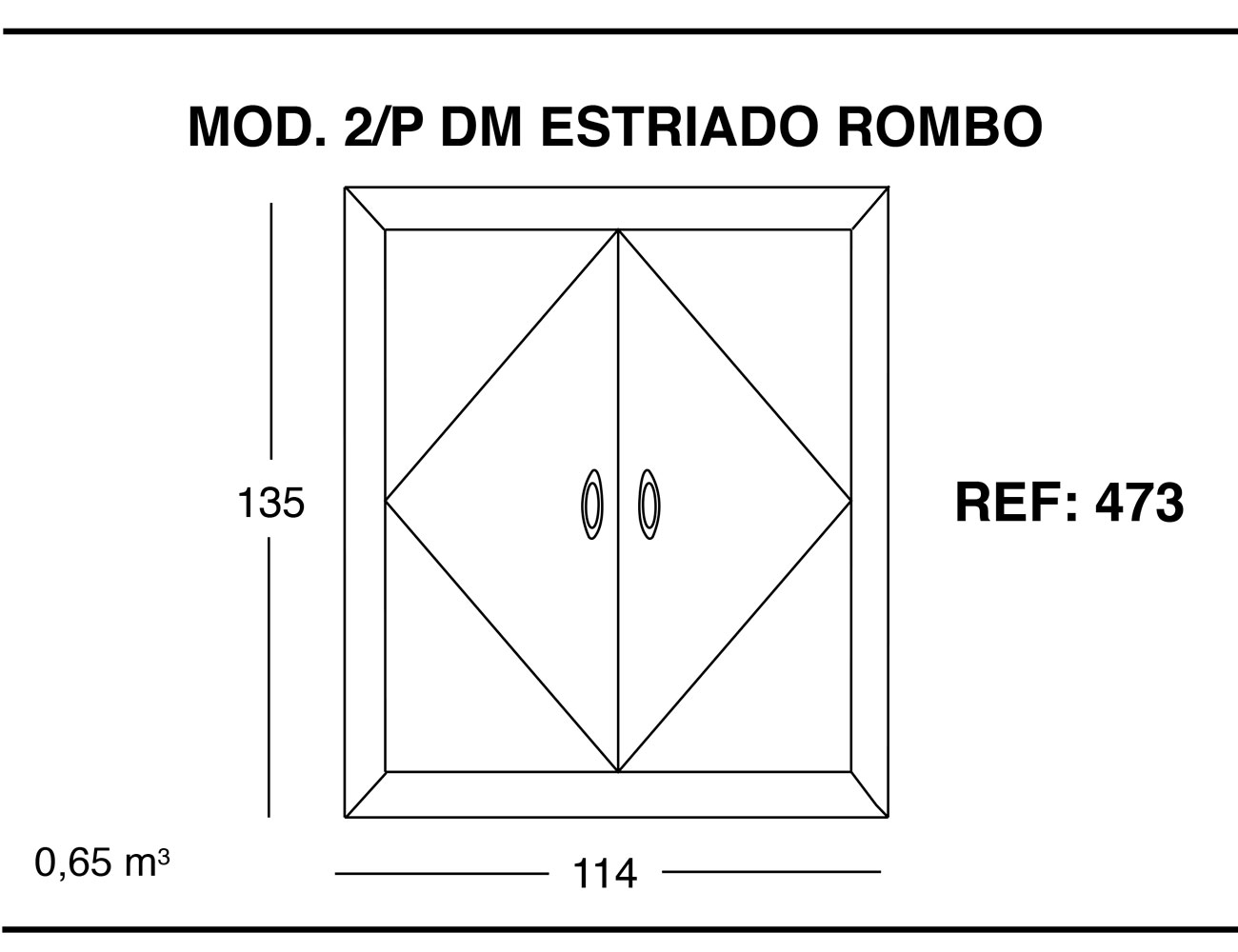 Modulo 2p dm estriado rombo