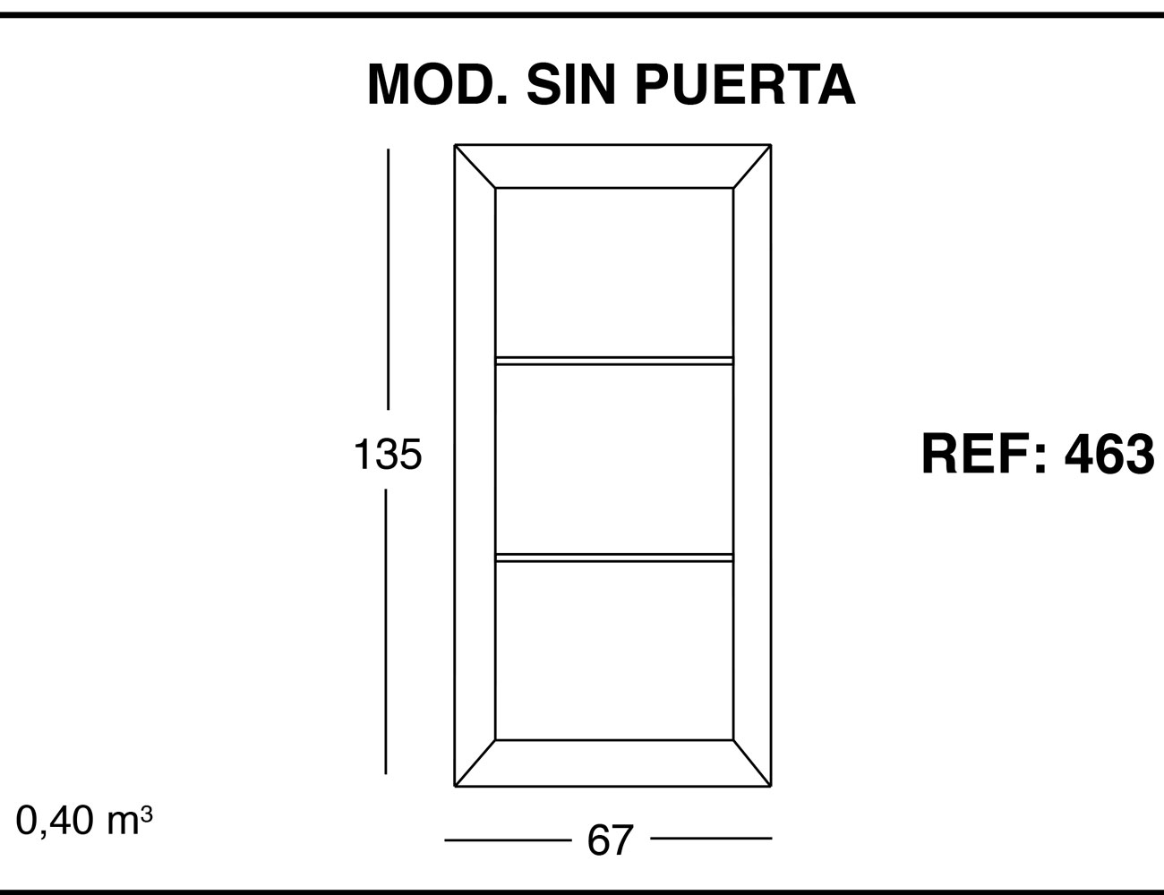 Modulo sin puerta