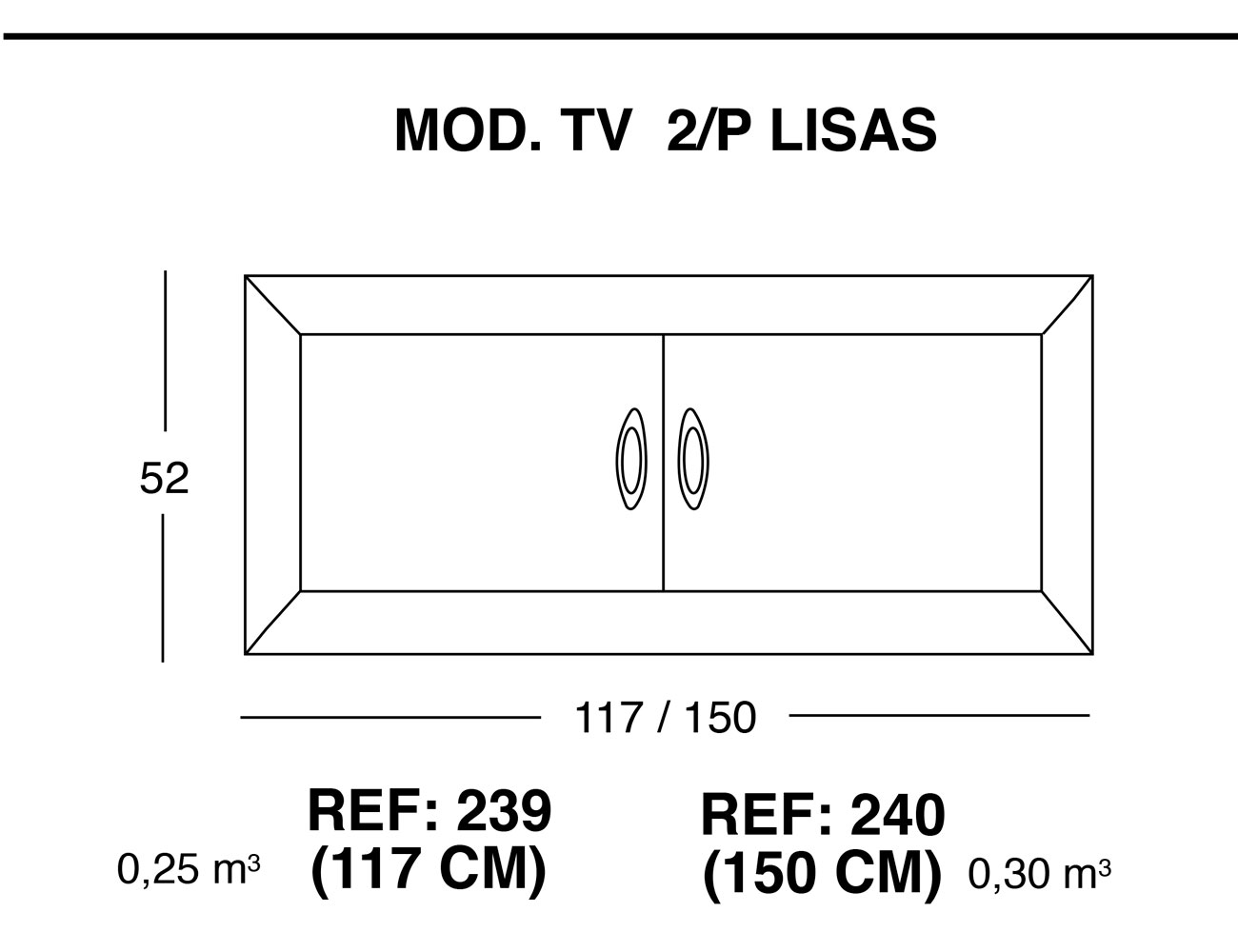 Modulo tv 2p lisas