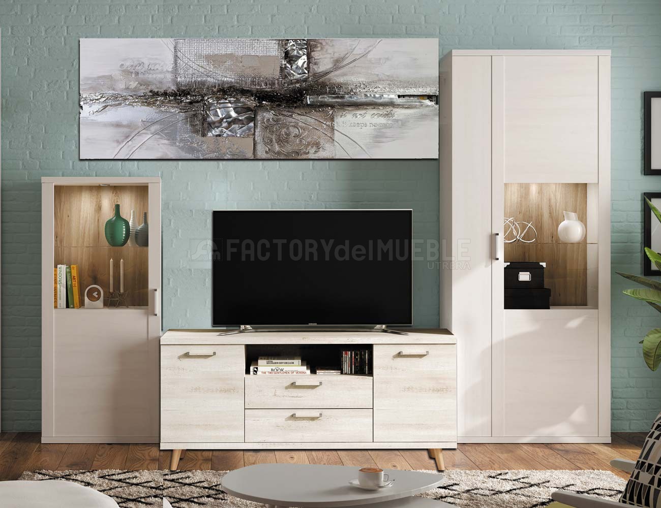 Mueble de salón moderno con un toque nórdico (28592) - Mueble Salon Kronos Ramis