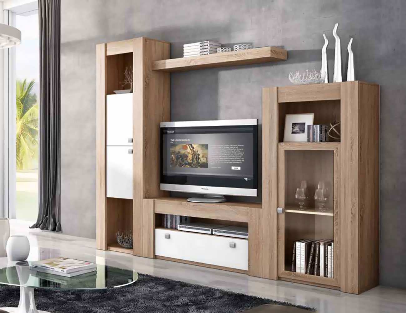 Mueble de salón modular moderno en cambrianblanco (2276) Factory Mueble de salón modular moderno en cambrianblanco (2276) Factory