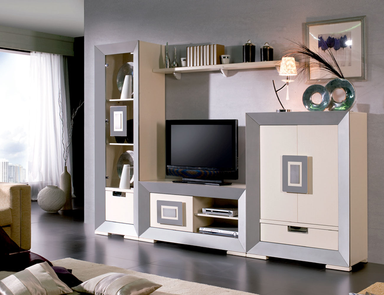 Mueble salon neoclasico color 504 503 tirador acero1 Mueble salon neoclasico color 504 503 tirador acero1