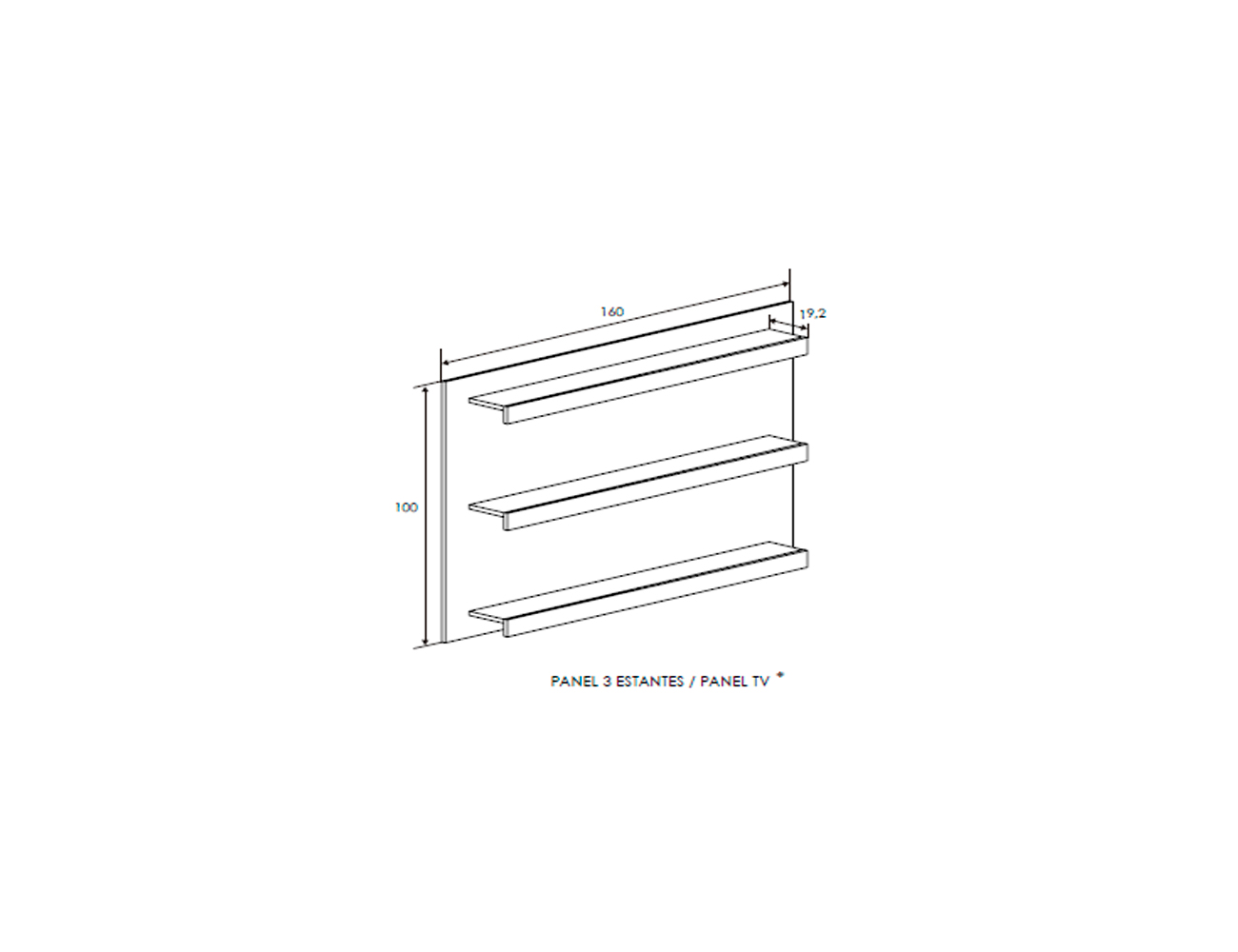 Panel 3 estantes cambrian
