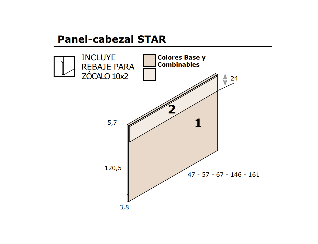 Panel cabezal star