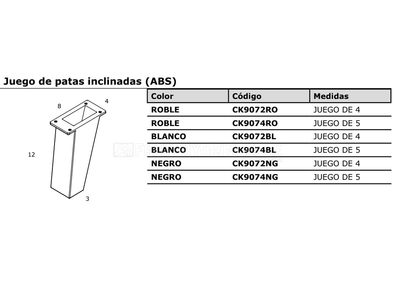 Patas inclinadas