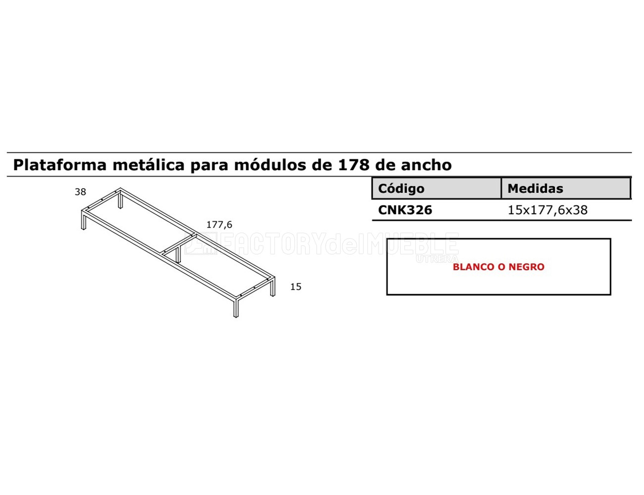 Plataforma metalica modulos 178