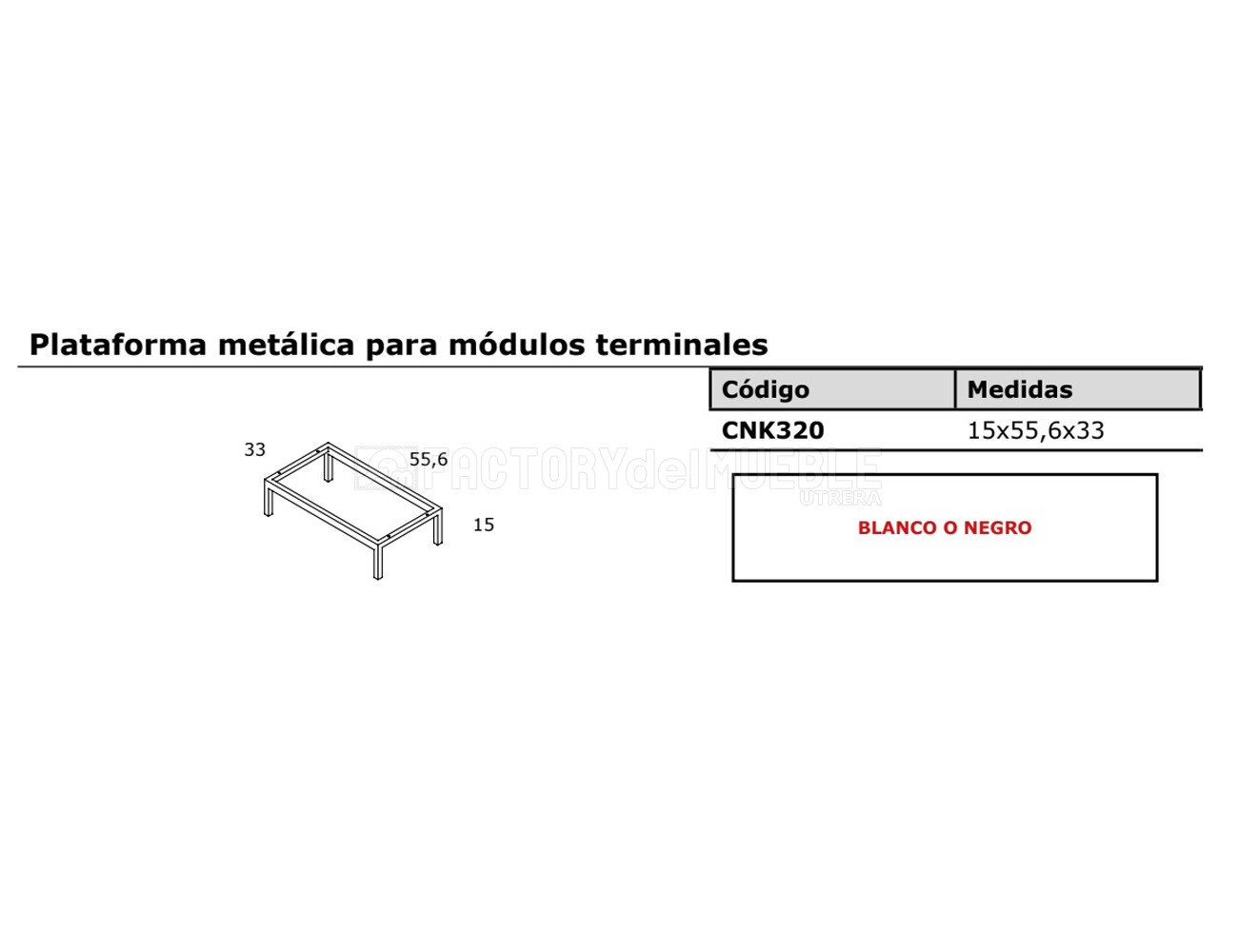Plataforma metalica modulos treminales