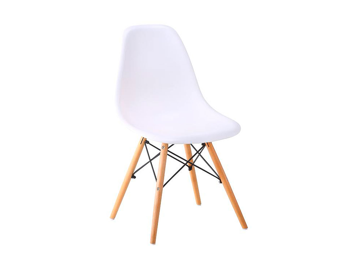 Juego de  sillas con asiento de resina en color blanco tipo Nordica