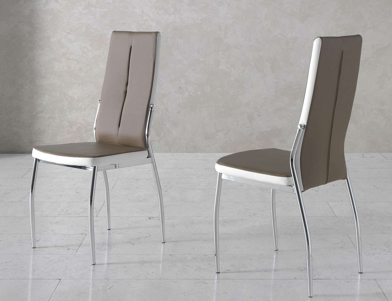 Pack de sillas de comedor en polipiel beige (18582) | Factory del ... Pack de sillas de comedor en polipiel beige (18582) | Factory del ...