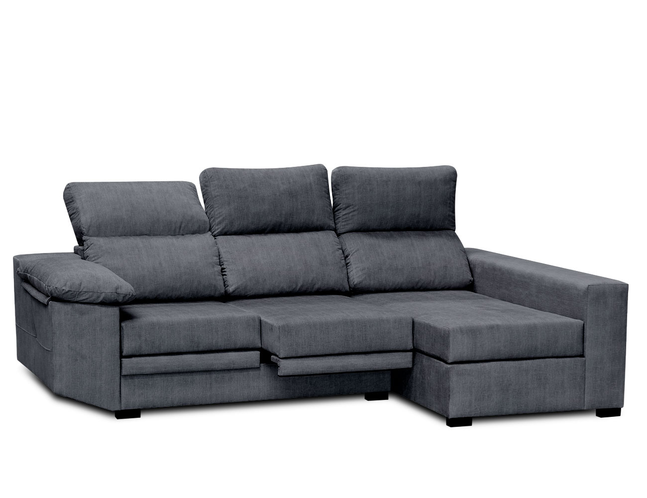 Sofá Chaiselongue con asientos extraibles respaldos reclinables con