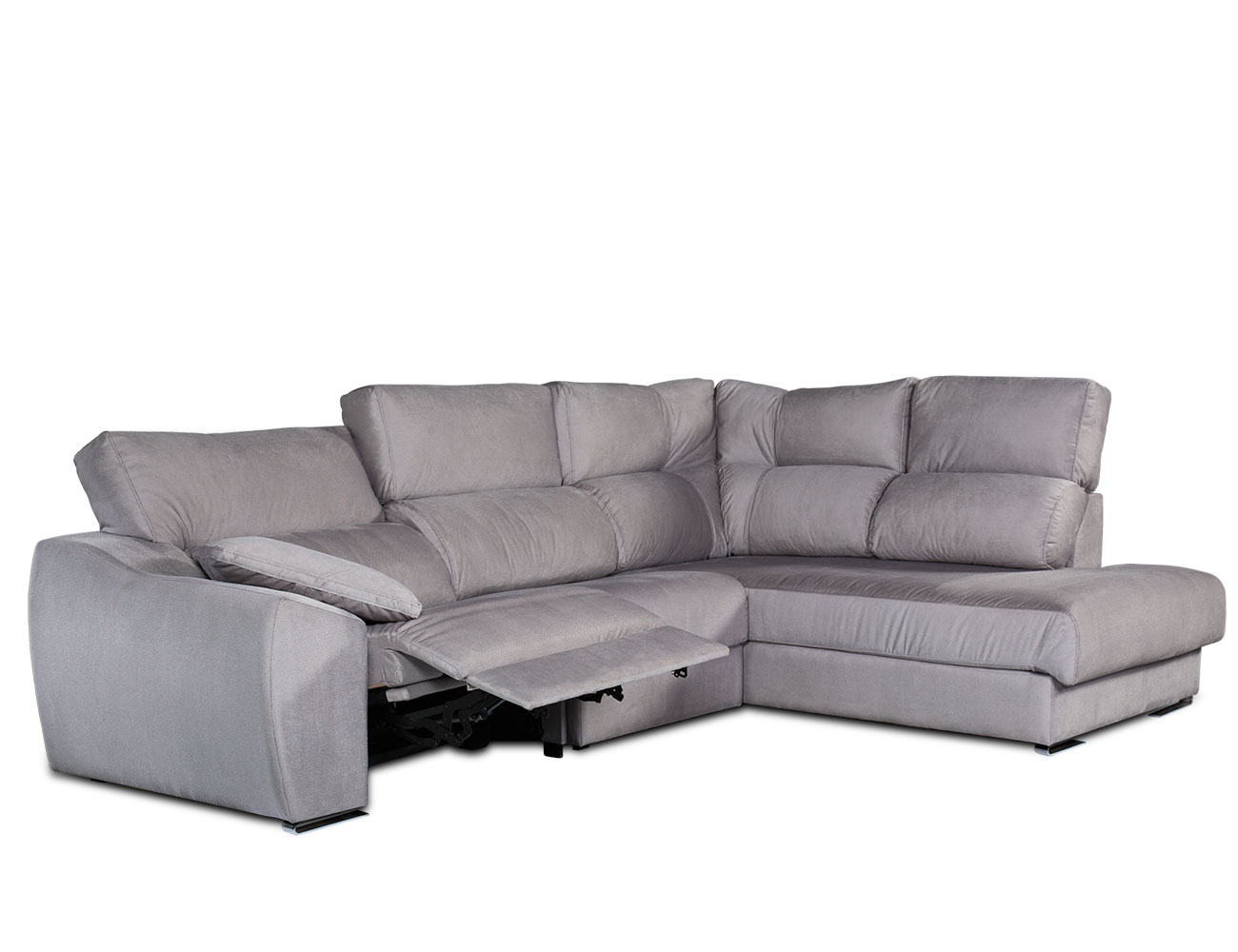 Sofá 3 plazas + Cheiselonguen rinconera relax electrico con diseño