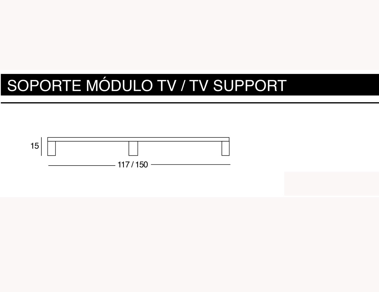 Soporte modulo tv