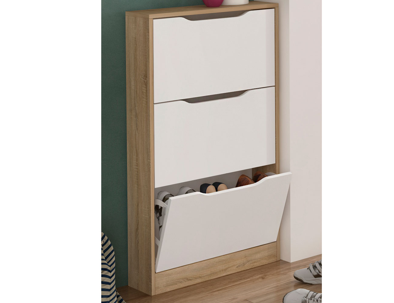 HOGLADIH Mueble Zapatero F3010 Blanco Roto/Cambrian – Muebles y