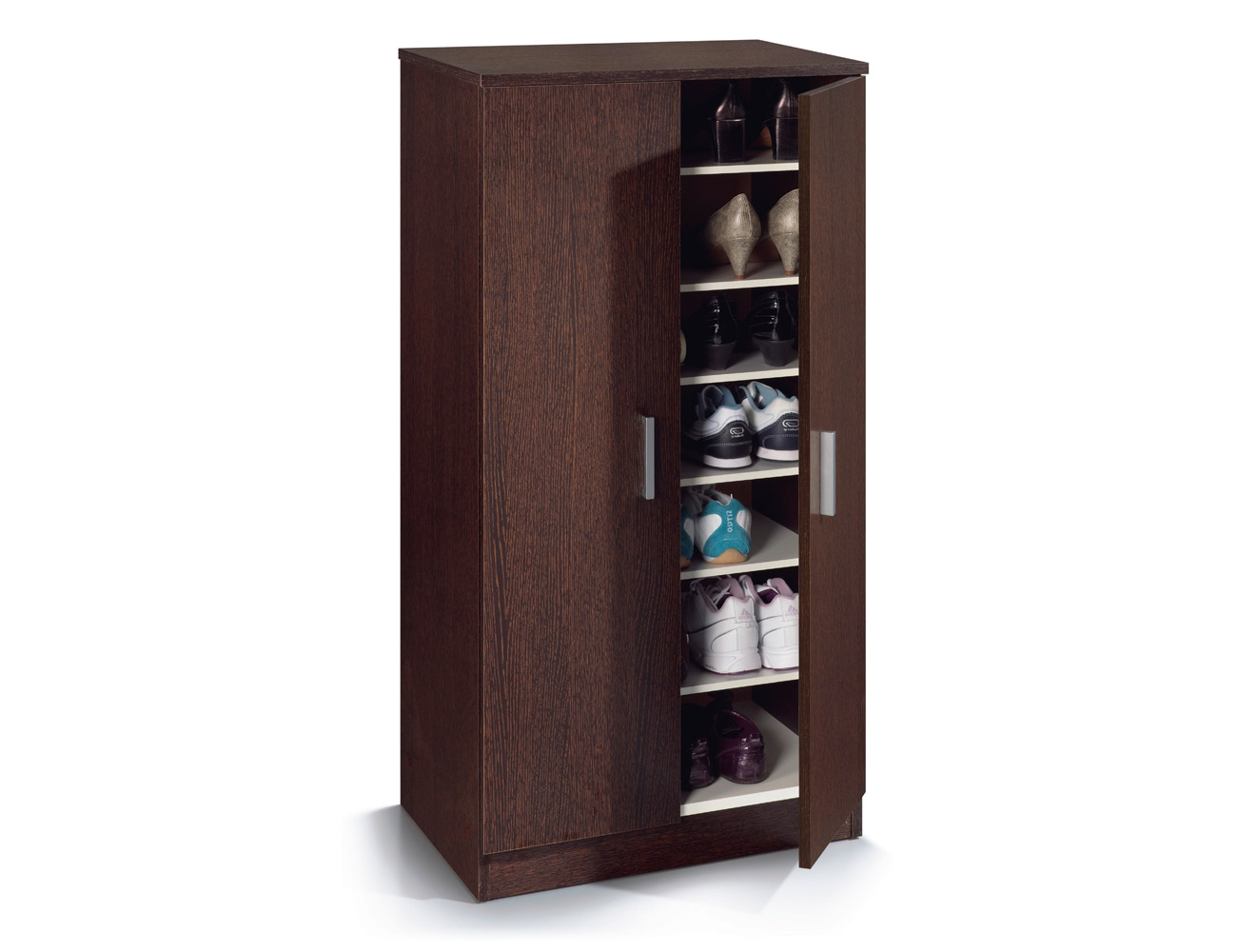 Zapatero dos puertas color wengue (5624) Factory del Mueble Utrera