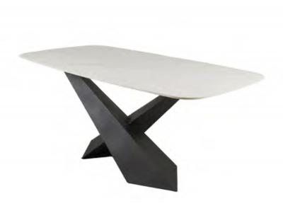 4mesa tapa porcelanico blanco pata negra