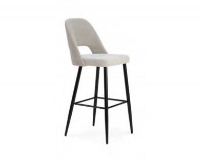 51 taburete bar tela gris patas negra 75cm pack 21