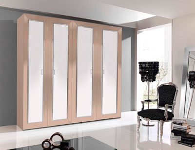 Armario 4p abatibles 240x230x63 vison blanco