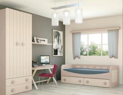 Dormitorio juvenil madera 120