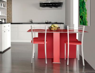 Mesa de cocina con cristal templando New York (21475) | Factory del ... Mesa de cocina con cristal templando New York (21475) | Factory del ...
