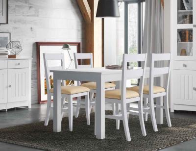 Mesa comedor extensible madera blanco