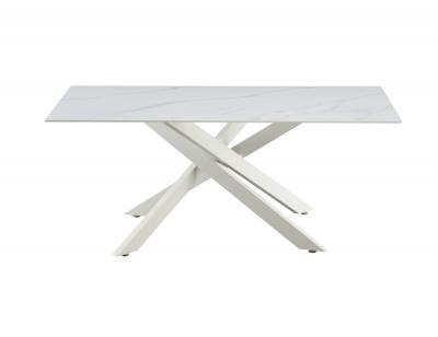 Mesa nery rectangular ceramica patas crema