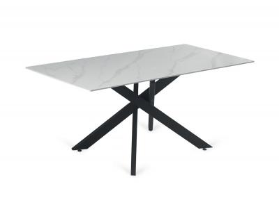 Mesa nery rectangular ceramica patas negro mate