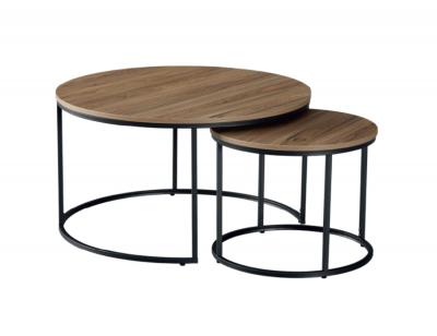 Mesa set cafe nogal estructura negro mate_(2)