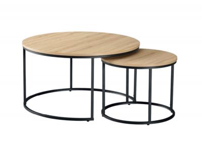 Mesa set cafe roble_amazonia estructura negro mate