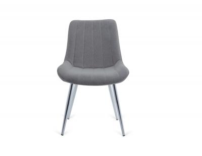 Silla altamira gris con patas cromada