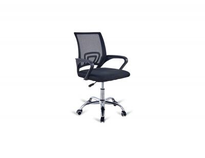 Silla berlin negro pata cromadas
