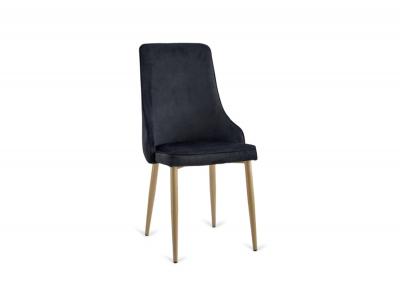 Silla imperial velvet negro con patas doradas